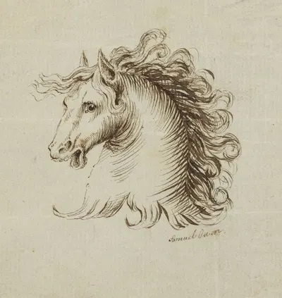 Head of a Horse by Самуэль Х. Оуэн, 1843–1845 — digital art print download