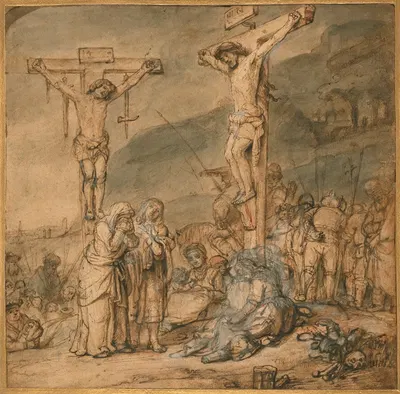 The Crucifixion by Samuel van Hoogstraten, 1650 — digital art print download