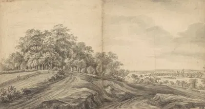 Landscape with Haymakers by Simon de Vlieger, 1640–1653 — digital art print download