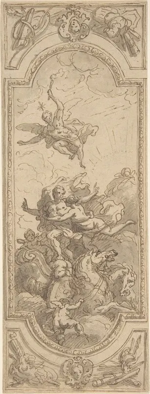 Design for a Ceiling with an Allegorical Subject by Sir James Thornhill — digital art print download