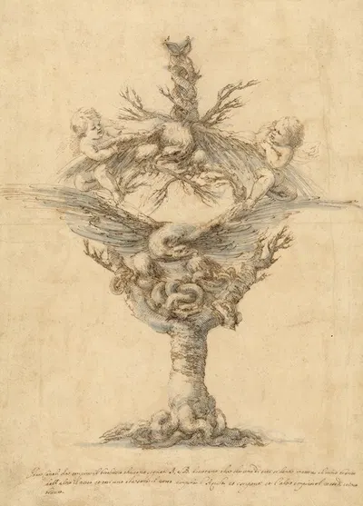 Design for an Ewer by Stefano Della Bella, 1629 — digital art print download