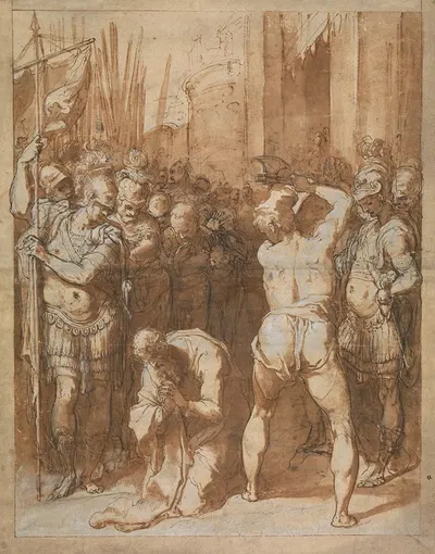 The Martyrdom of Saint Paul by Taddeo Zuccaro — digital art print download