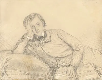 Portrait of Raymond de Magnoncourt by Теодор Шассериу, 1851 — digital art print download