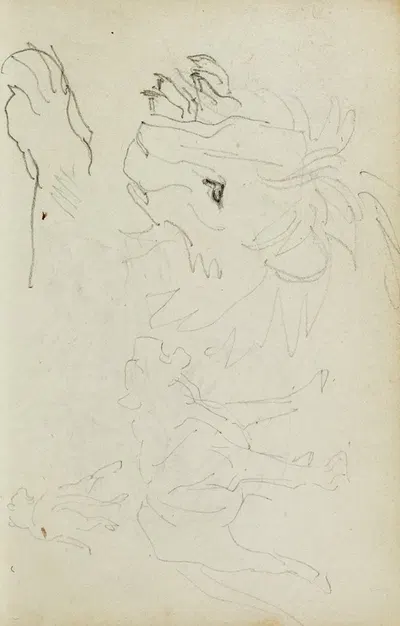 Lion studies by Теодор Жерико, 1812 - 1814 — digital art print download