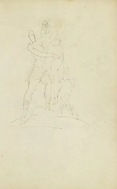 Group of three figures by Теодор Жерико, 1812 - 1814 — digital art print download
