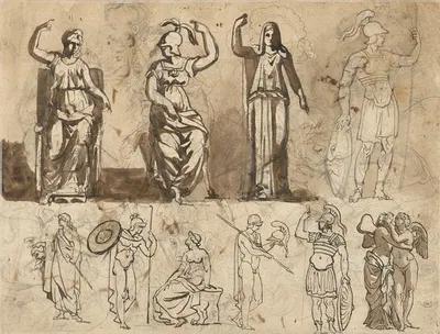 Classical Statuary by Теодор Жерико, 1814–1815 — digital art print download