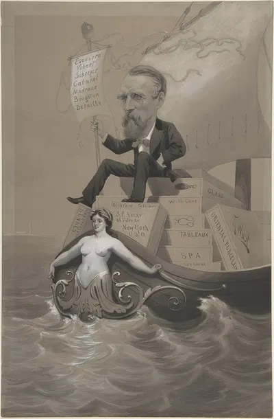 Samuel P. Avery Transporting His Treasures Across the Sea by Теодор Вуст — digital art print download