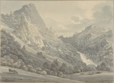 The Falls of Lodore by Thomas Sunderland, 1764–1828 — digital art print download