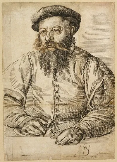 Portrait of a Bearded Man by Тобиас Штиммер, 1576 — digital art print download