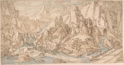 Mountainous Landscape by Тобиас Верхаект, 1576–1631 — digital art print download