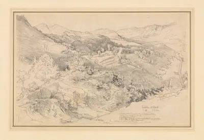 View from Civitella, near Olevano by Виктор Поль Мон, 1866 — digital art print download