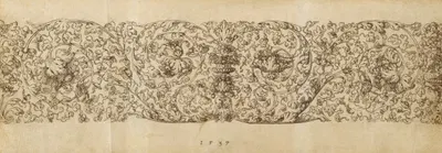 Design for a Frieze of Grapevines by Virgil Solis, 1537 — digital art print download