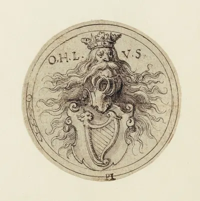 Design for a Bookplate or a Glass Etching by Virgil Solis, 1550–1560 — digital art print download