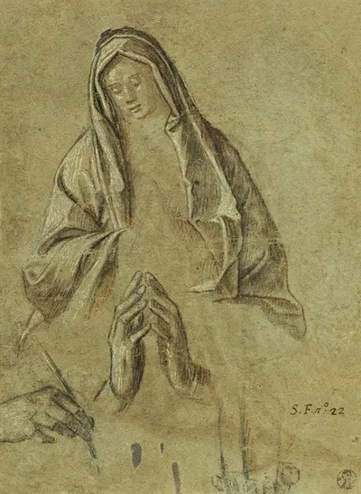 Study of the Virgin and of Hands by Витторе Карпаччо, 1505 — digital art print download