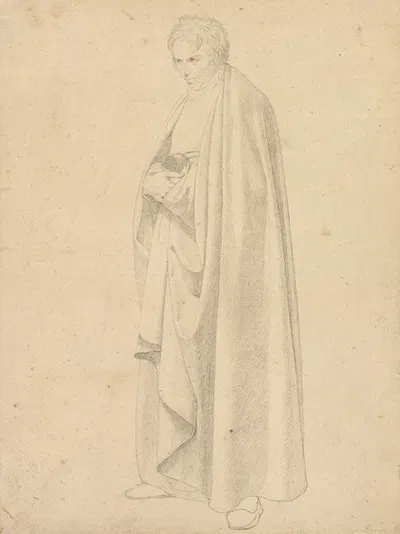 Joseph Wintergerst in a Floor-length Coat, Standing, with his Hands Placed on Top of one another by Friedrich Wilhelm…