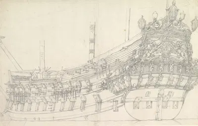 Dutch Ship; The Tholen by Виллем ван де Вельде Старший — digital art print download