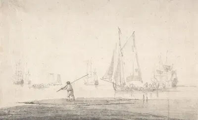 Boats Becalmed by Виллем ван де Вельде младший — digital art print download