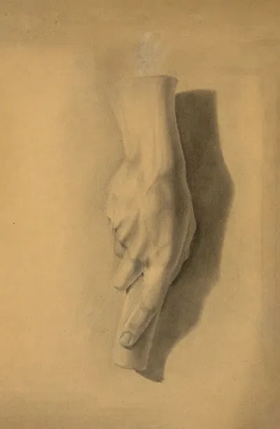 Academic study by William Fowler Hopson, 1884 — digital art print download