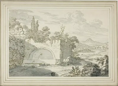 Landscape with Fountain by Авраам Генойелс II — digital art print download