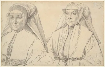 Schwestern (Nuns) by Адольф фон Менцель, 1849 — digital art print download