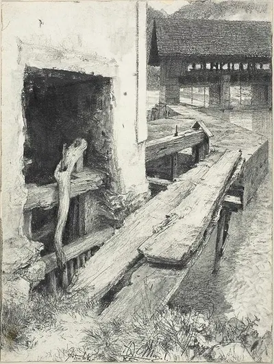 Sluice by Адольф фон Менцель, 1885 — digital art print download