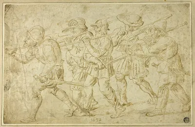 Foot Soldiers by Адриан Брауэр, 1632 — digital art print download