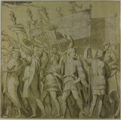 Triumphs of Julius Caesar; Canvas No. I by After Andrea Mantegna — digital art print download