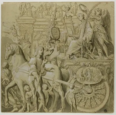 Triumphs of Julius Caesar; Canvas No. IX by After Andrea Mantegna — digital art print download