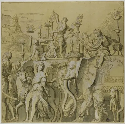 Triumphs of Julius Caesar; Canvas No. V by After Andrea Mantegna — digital art print download