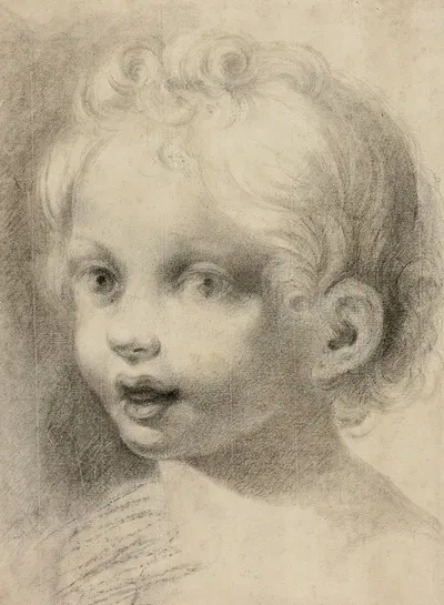 Child’s Head by After Correggio — digital art print download