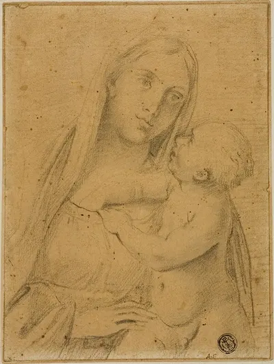 Virgin and Child by After Domenichino — digital art print download