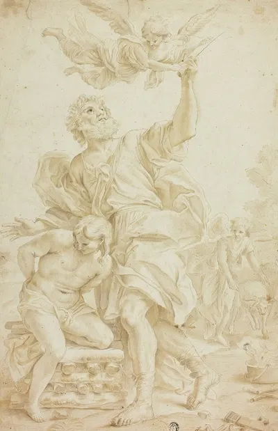 Sacrifice of Isaac by After Domenico Piola — digital art print download
