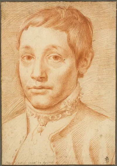 Portrait of His Son, Antonio Carracci by Агостино Караччи — digital art print download