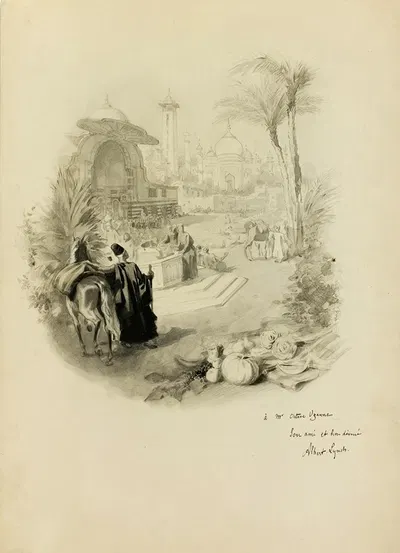 Study for Illustration for Aline, Queen of Golconda by Albert Lynch — digital art print download
