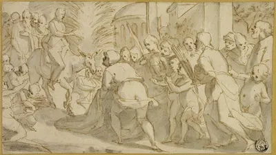 Christ Entering Jerusalem by Andrea Boscoli — digital art print download
