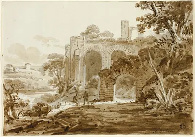 Landscape with Roman Ruins by Эндрю Уилсон — digital art print download