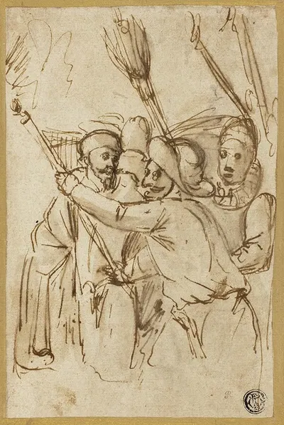 Carnival Figures by Antonio Carracci — digital art print download