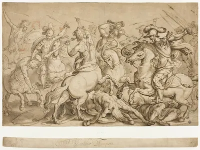 Battle of the Lapiths and Centaurs by Antonio Tempesta — digital art print download