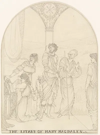 The Litany of Mary Magdalen by Обри Винсент Бирдсли, 1891 — digital art print download
