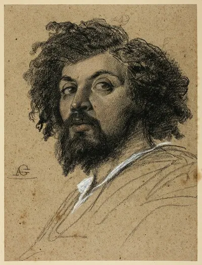 Self-Portrait by Auguste Barthélémy Glaize, c. 1830 — digital art print download