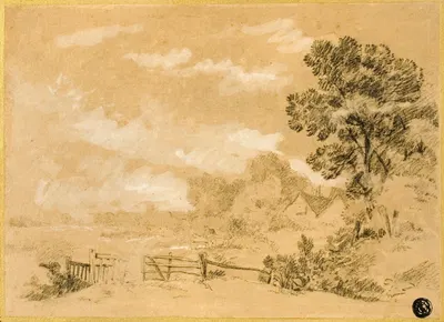 Landscape with Stile by Сэр Август Уолл Колкотт — digital art print download
