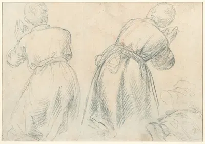 Studies of Kneeling Youths by Aurelio Lomi — digital art print download