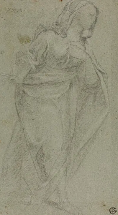 Standing Draped Female Figure by Baldassarre Franceschini — digital art print download