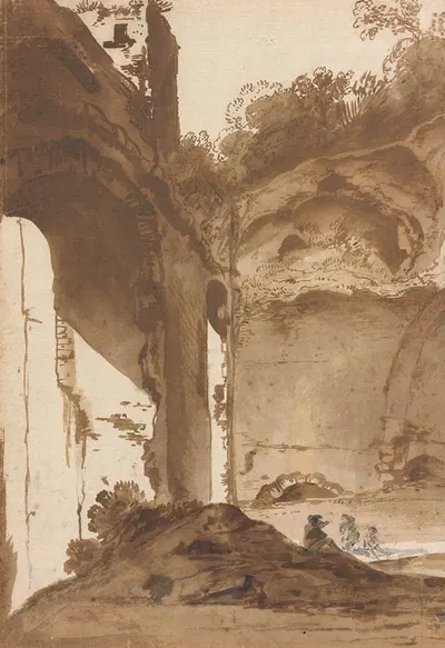 Villa of Maecenas at Tivoli by Бартоломейс Бринберг, c. 1627 — digital art print download
