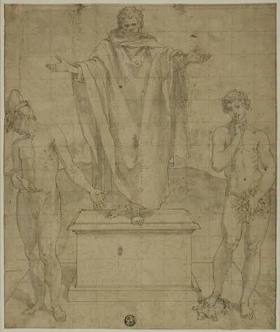 Study for Allegory of Faith and Silence by Bartolomeo Cesi — digital art print download