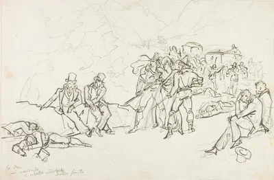 The Stagecoach Holdup by Бартоломео Пинелли — digital art print download