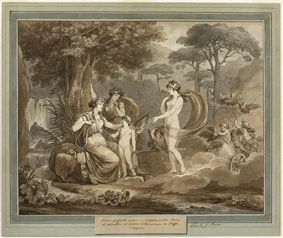 Venus Presents Cupid to Calypso, from The Adventures of Telemachus, Book 7 by Бартоломео Пинелли, 1808 — digital art print…