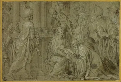 Adoration of the Magi by Benedetto Caliari — digital art print download