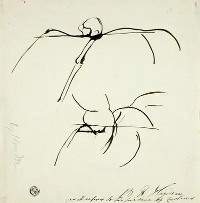 Sketches Related to Painting of Marcus Curtis by Benjamin Robert Haydon — digital art print download