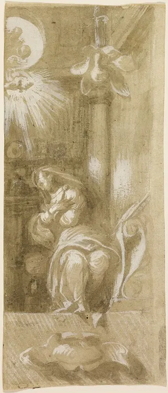 Study for the Virgin Annunciate by Camillo Boccaccino — digital art print download